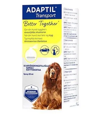 Adaptil Transport Spray Så Hunde Kan Få Ro Og Slappe Af  20 Ml