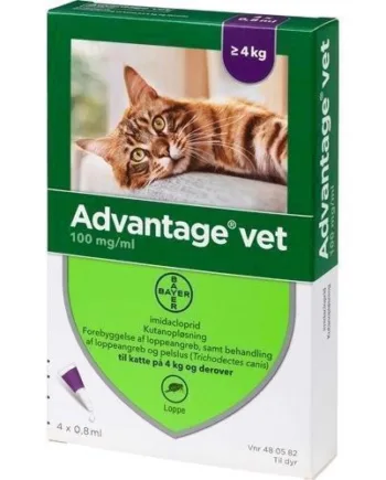 Advantage Loppemiddel Til Katte Over   Kg          Ml
