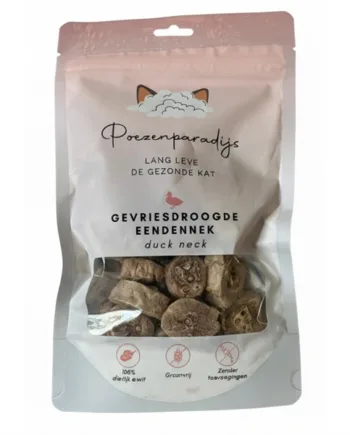 Cat Paradise 100  Frysetørret Andehalse Til Katte Og Hunde