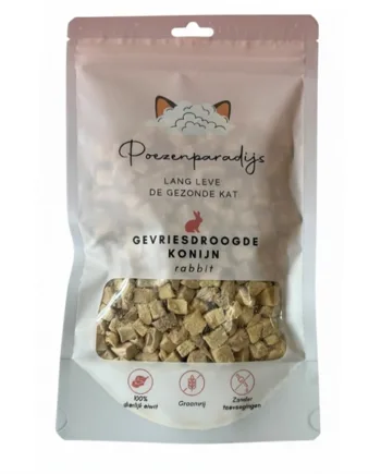 Cat Paradise 100  Frysetørret Kanin Til Katte Og Hunde