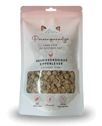 Cat Paradise 100  Frysetørret Kyllingelever Til Katte Og Hunde