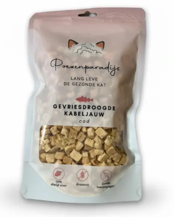 Cat Paradise 100  Frysetørret Torsk Til Katte Og Hunde