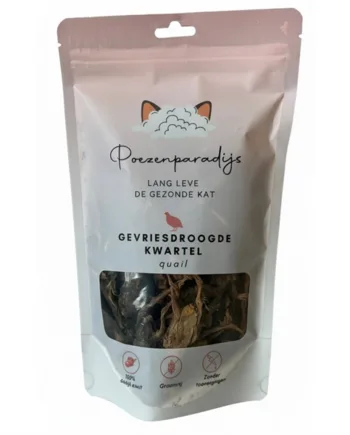 Cat Paradise 100  Frysetørret Vagtel Til Katte Og Hunde