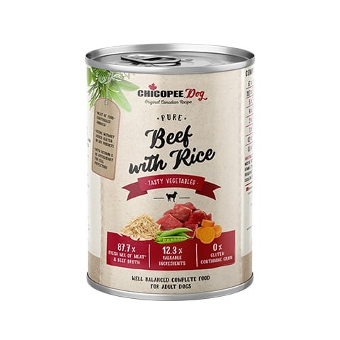 Chicopee Dog Pure Beef   Rice  400g