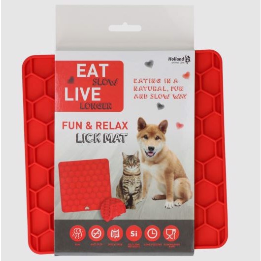 Eat Slow Lick Mat Rød