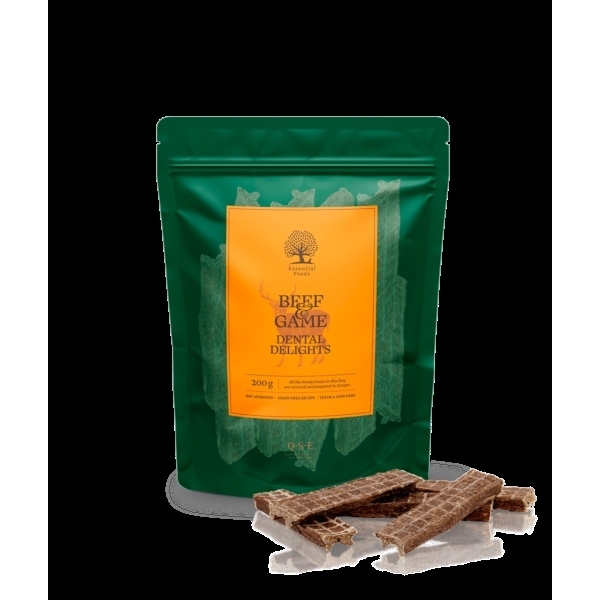 Essential Grain Free Beef Game Dental Delights 200g