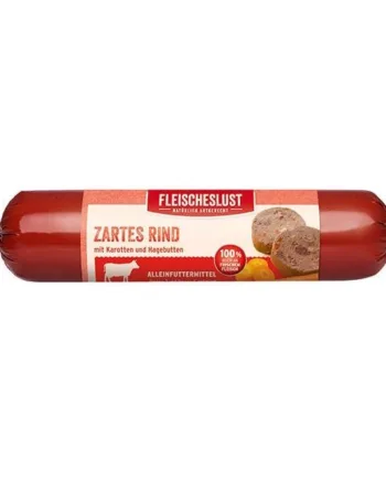 Fleischelust Pølse Med Okse  Gulerod Og Hyben  400g