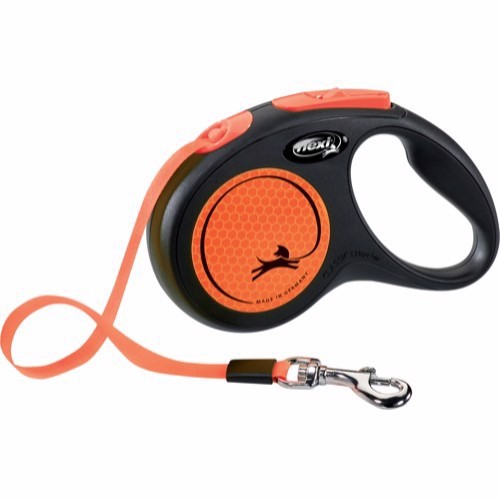 Flexi Neon Bånd Line Small Orange 5m Max 15kg