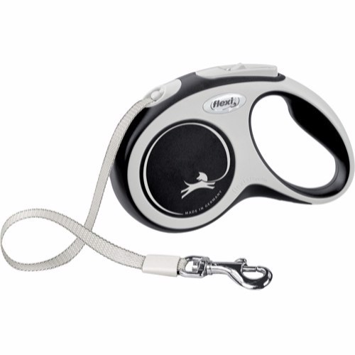 Flexi New Comfort Båndline Sort 5m Max 15 Kg