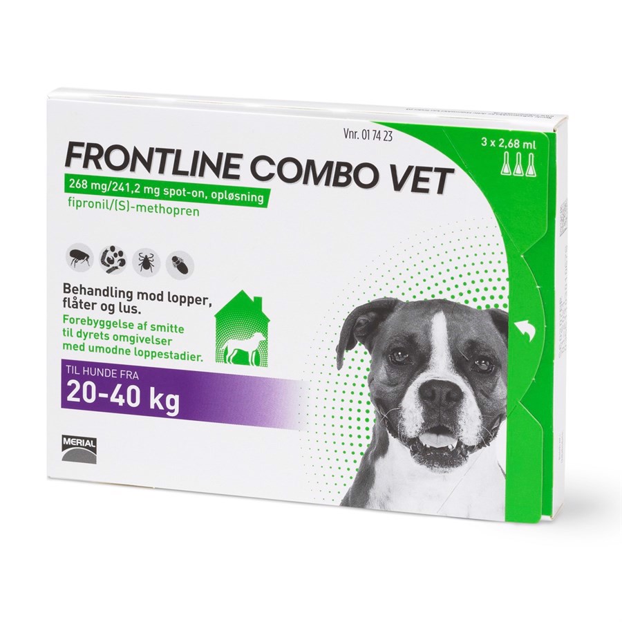 Frontline Combo Loppemiddel Til Hunde 20-40 Kg Stk