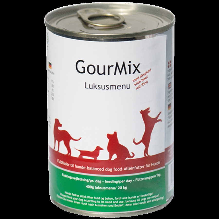 Gourmix Luksus Dåsemad Med Oksekød Hund 400g