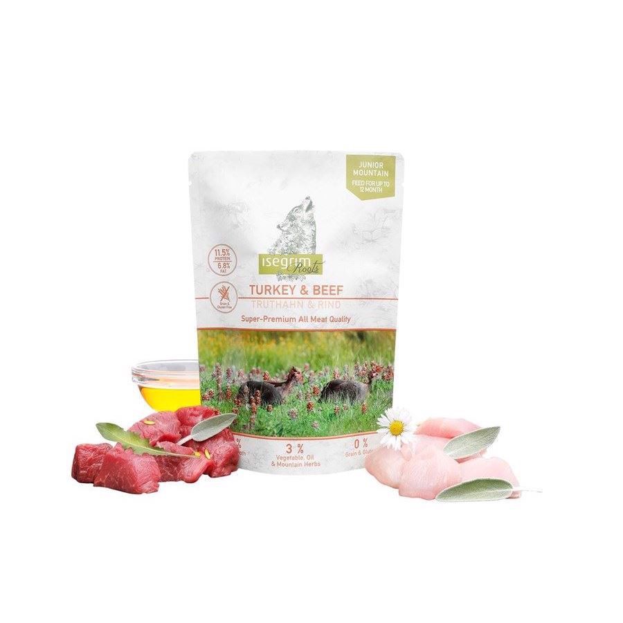 Isegrim Junior Vådfoder Kalkun Og Oksekød 410g