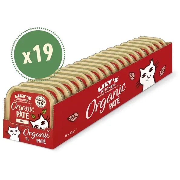 Lilys Kitchen Paté Cat Organic Beef 19x85g