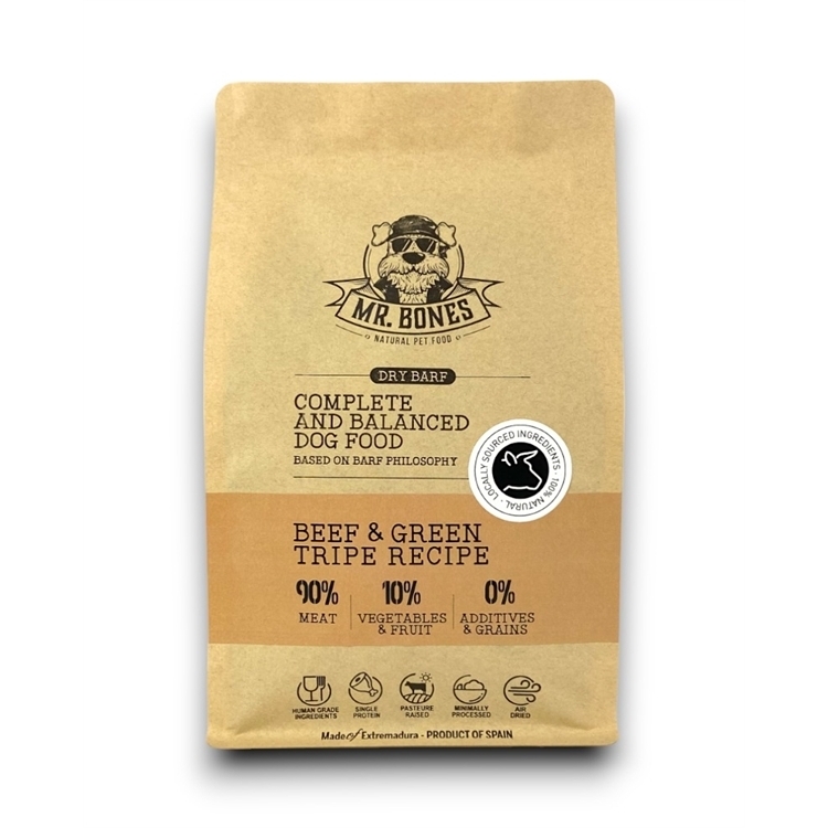 Mr Bones Dry Barf Beef With Green Tripe Recipe 450g