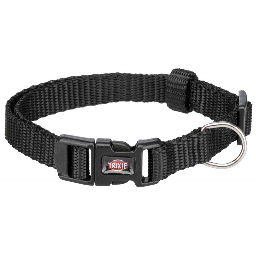 Nylon Halsbånd Sort 22-35 Cm 10 Mm