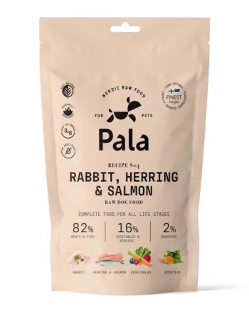 Pala Raw Dog Food Rabbit  Herring   Salmon  100g