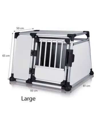 Transportbur Til Hunde  Aluminum  Large  93    65    81 Cm