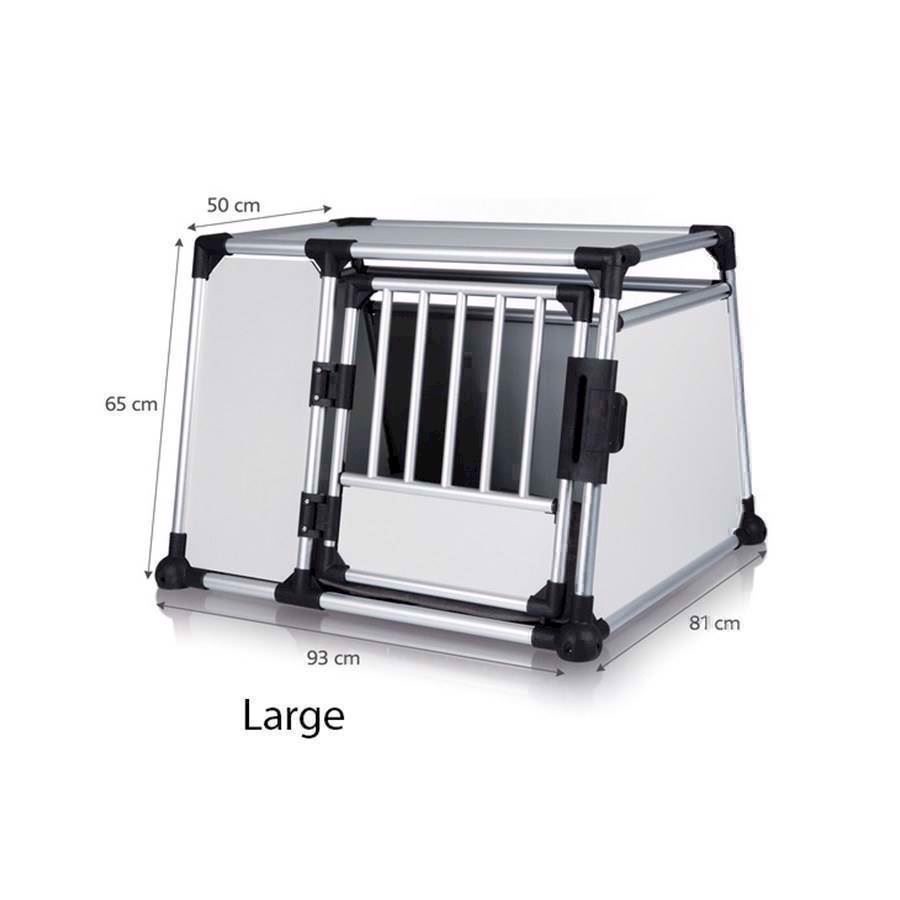 Transportbur Til Hunde  Aluminum  Large  93    65    81 Cm