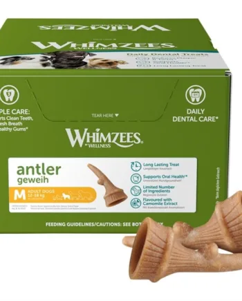 Whimzees Antler Dental Treat Medium  Kasse Med 66 Stk
