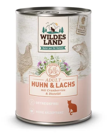 Wildes Land Cat Chicken   Salmon With Cranberries  400g