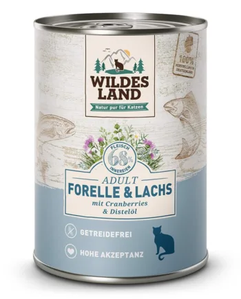 Wildes Land Cat Trout   Salmon With Cranberries  375g