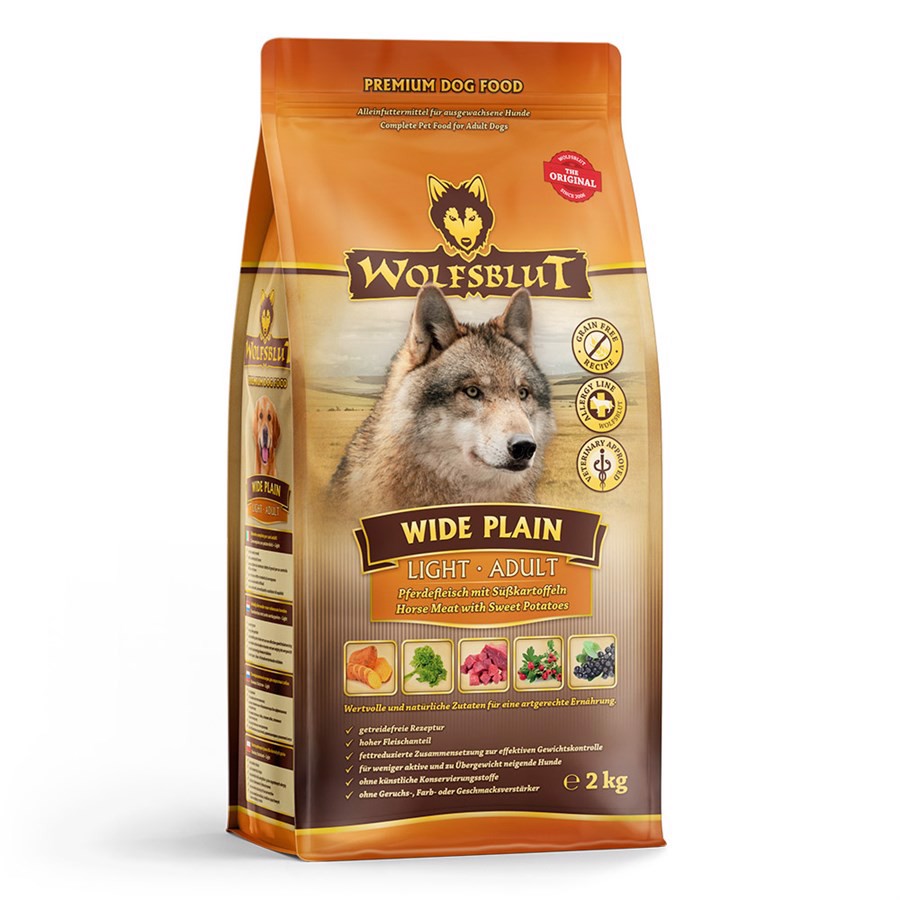 Wolfsblut Wide Plain Light Adult Med Hest Kg