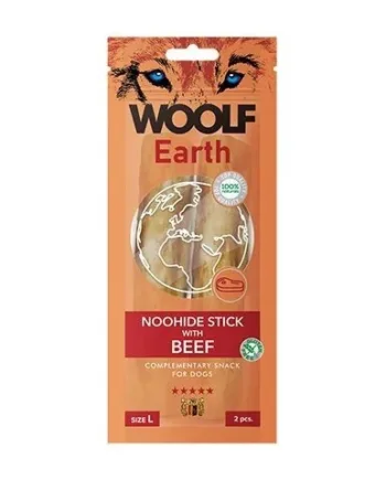 Woolf Earth Noohide Sticks    Stk Large  Beef