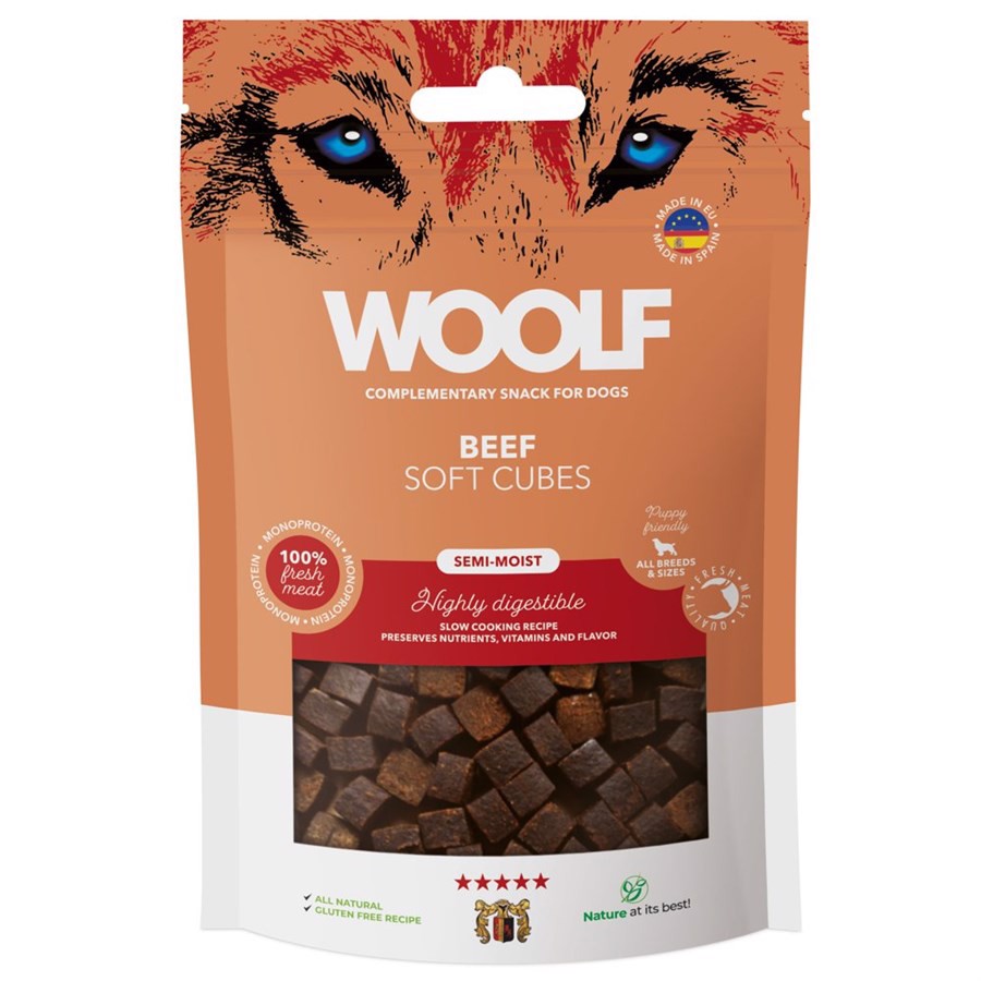 Woolf Soft Cubes Beef 100g