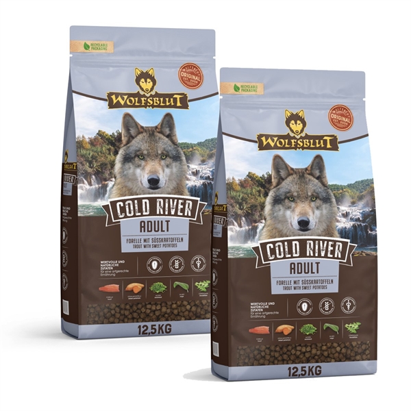 12 Kg Wolfsblut Cold River Adult Storkøb Rabat