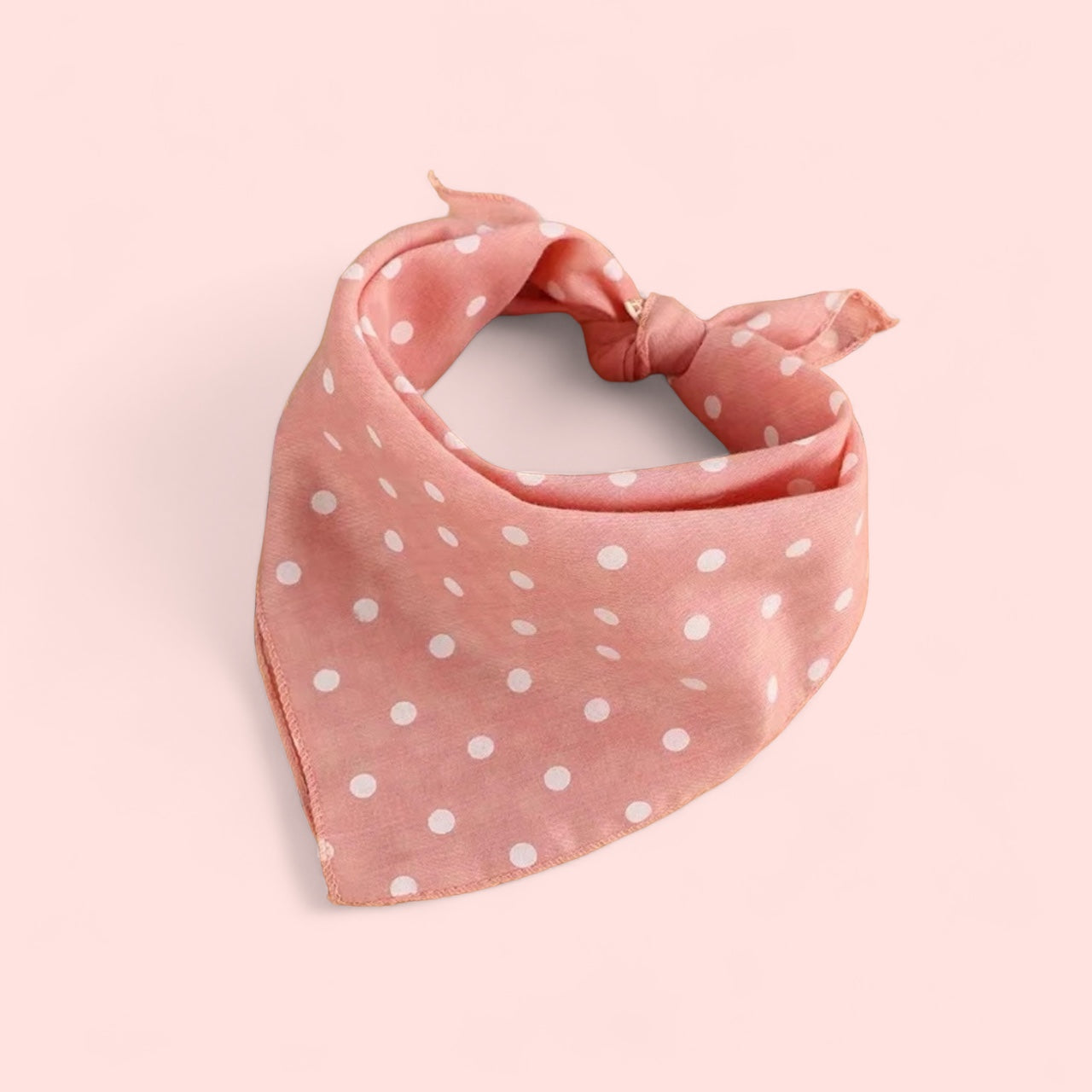 Bandana   Kakhi    Prikker Rosa    Hvide Prikker