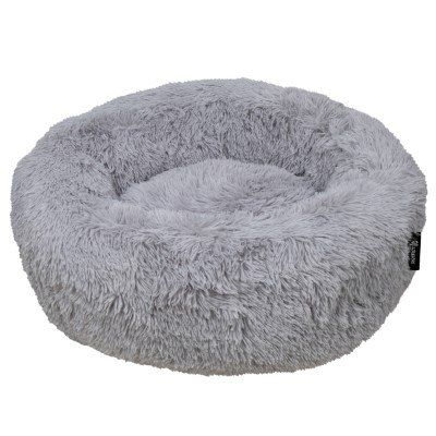 District70 Fuzz Donut Hundeseng Lysegrå