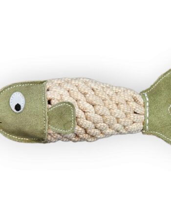 Petpower Namastay Fisk   Buffalo Ruskind   Kokosfiber 20   22 Cm Hundelegetøj Genanvendelige Materialer Quot Quot Buffalo Ruskind Quot Quot Kokosfiber Quot Quot Bomulds Jute Reb Quot Quot Reb Alt Til Hunden
