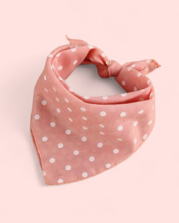 Bandana   Kakhi    Prikker Rosa    Hvide Prikker