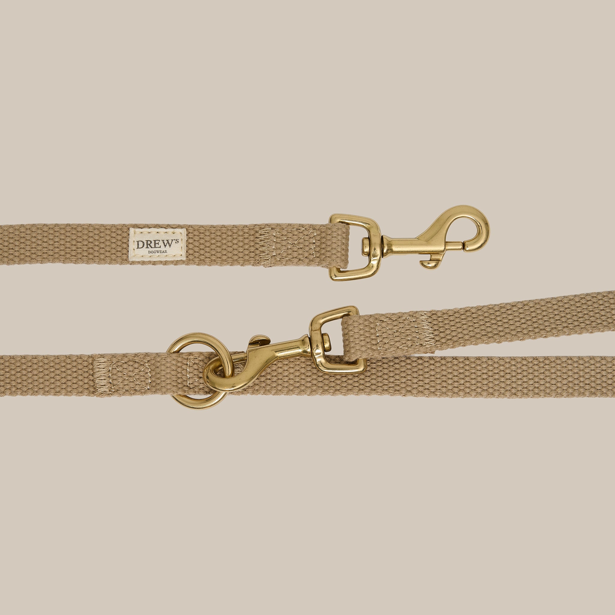 Beige Justerbar Hundesnor Af Bomuld Meter