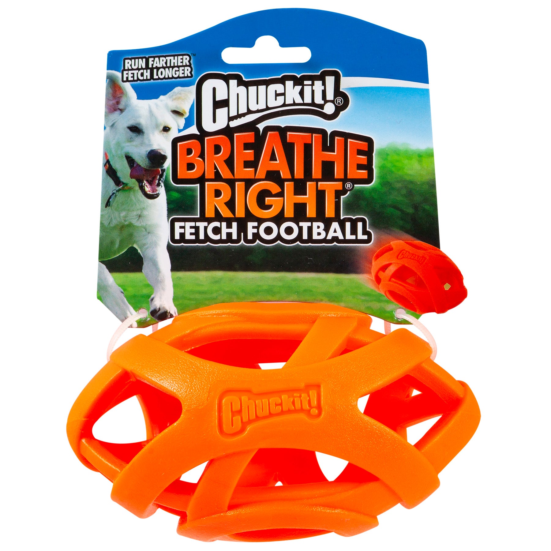 Whesco Chuckit Breathe Right Fetch Football  14 Cm Hundelegetøj Tpr-gummi Alt Til Hunden