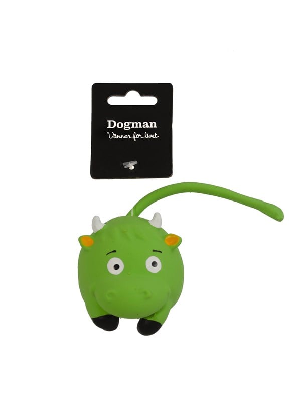 Dogman Hundelegetøj Latex Grøn Tyr Med Piver 21cm