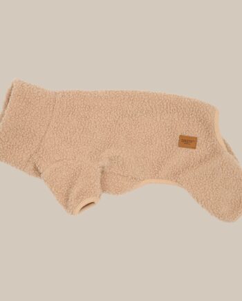 Milo   Hundesweater   Blødt Teddy Materiale  Beige