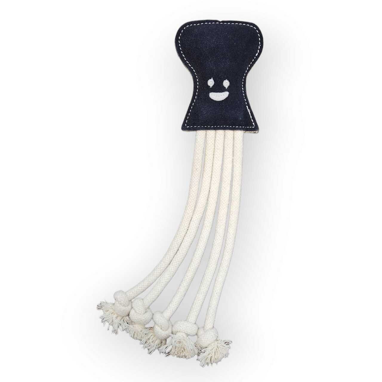Petpower Namastay Blæksprutte Buffalo Ruskind Med Reb Og Piv 35 10 Cm Hundelegetøj 100 Naturmateriale Quot Quot Genanvendelige Materialer Quot Quot Buffalo Ruskind Quot Quot Kokosfiber Quot Quot Bomulds Jute Reb Quot Quot Reb Alt