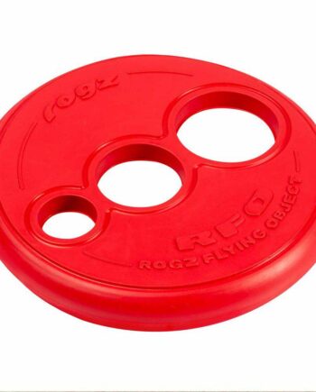 Rogz Rfo Rød Frisbee ø23 Cm Til Hunde  Blød Og Skånsom For Hundens Mund  For Hunde