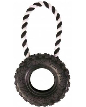 Trixie Dog Toy Tire On   Rope   15 31 Cm Black