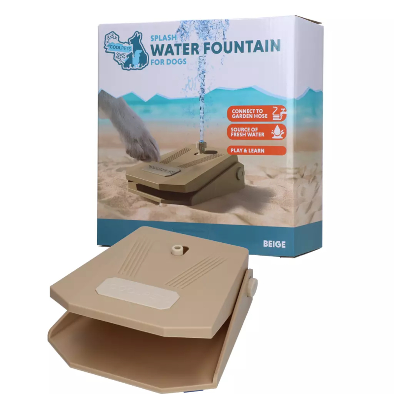 Vandfontæne Med Pedal Til Hunde  Coolpets Splash Beige