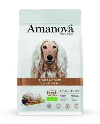 Amanova Kylling Voksen Foder Til Mellemstore Hunde 12 Kg