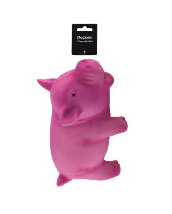 Dogman Hundelegetøj Latex Gris Pink 15cm