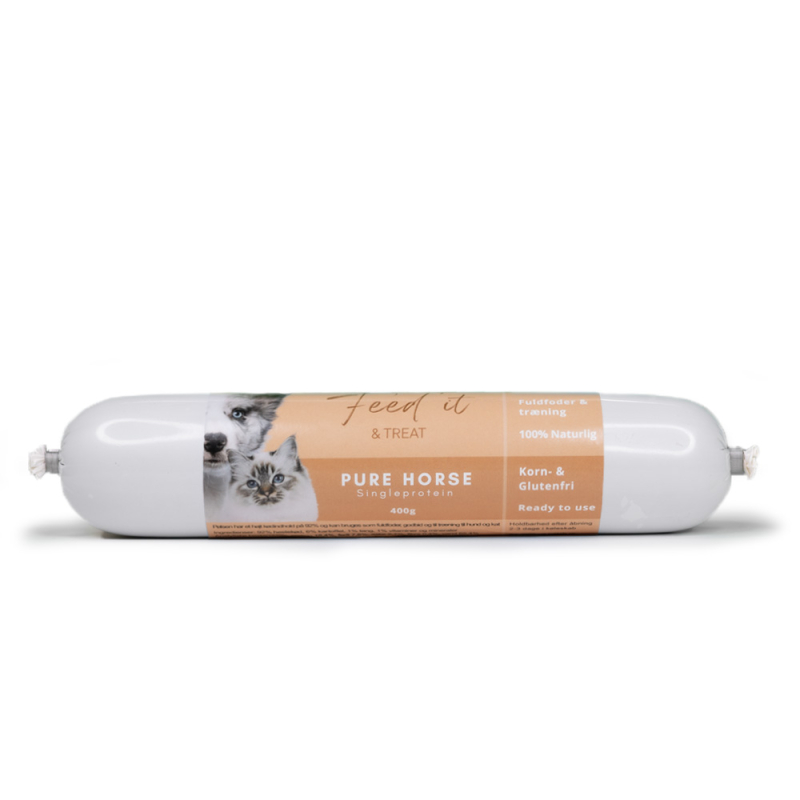 Feed It Treat Horse 400g Fuldfoder Træningsgodbid Hund Kat
