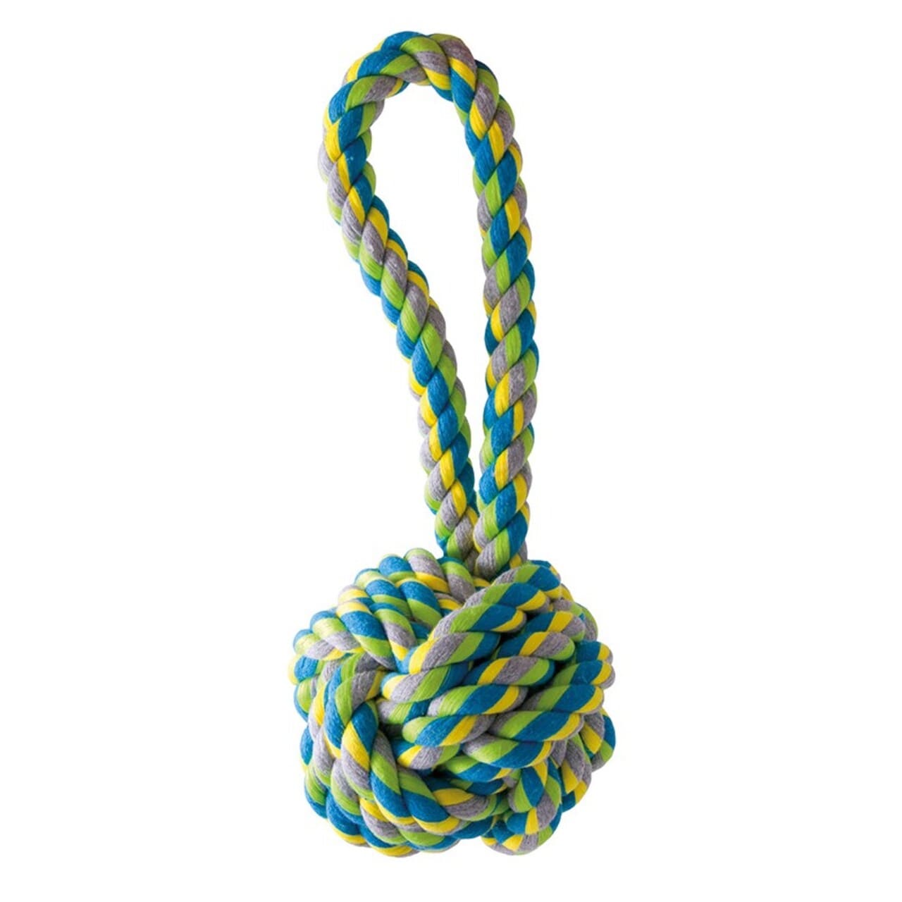 Kw  Kw Multifarvet Reb Med Bold 25 Cm  Robust Hundelegetøj Hundelegetøj Bomuld Alt Til Hunden