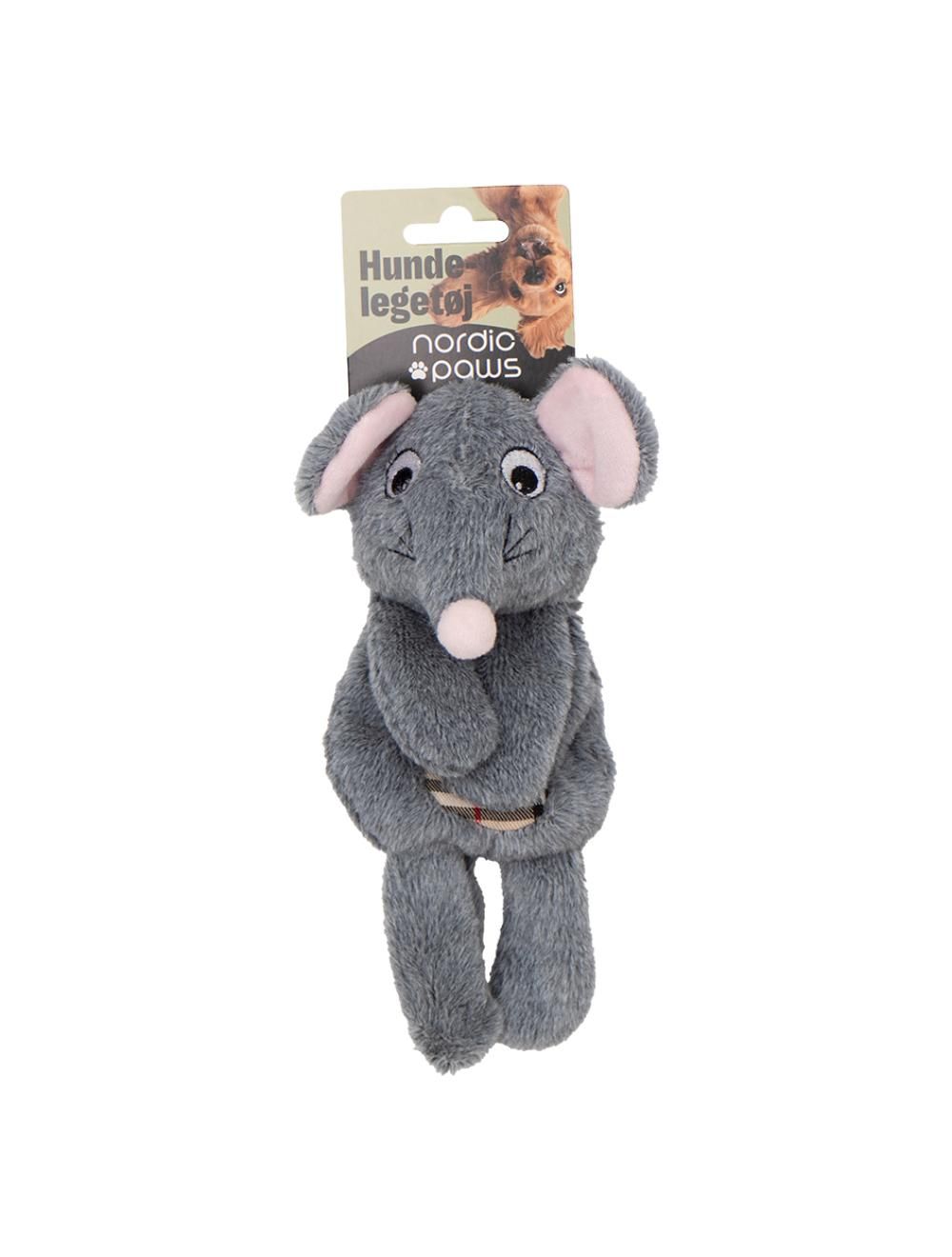 Nordic Paws Knitre Mus  20cm Hundelegetøj For Hunde
